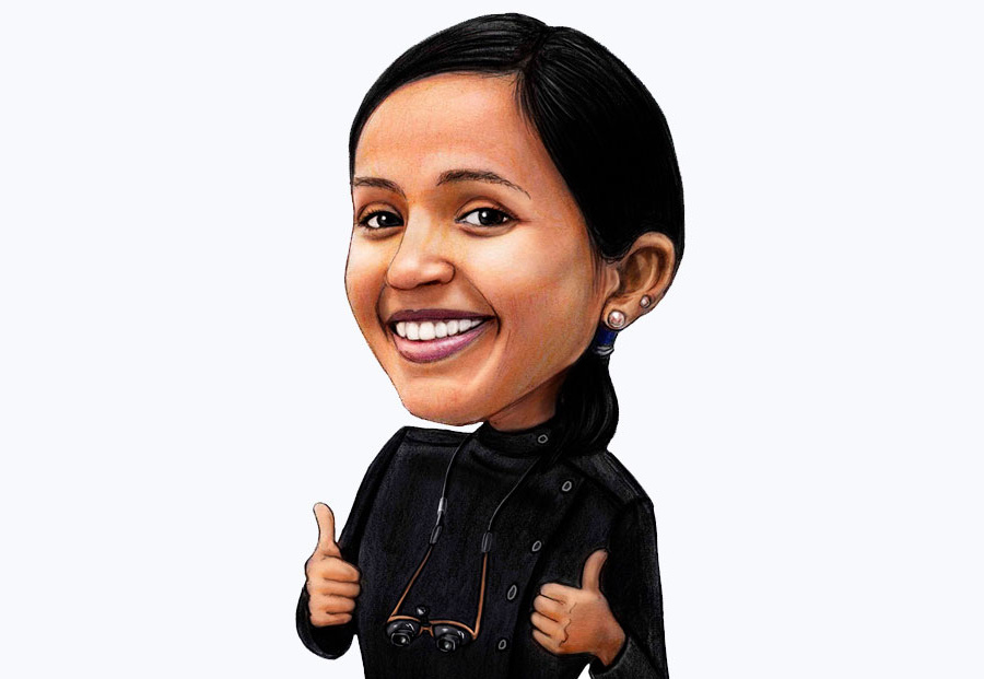 Dr Ammu Ruby Caricature