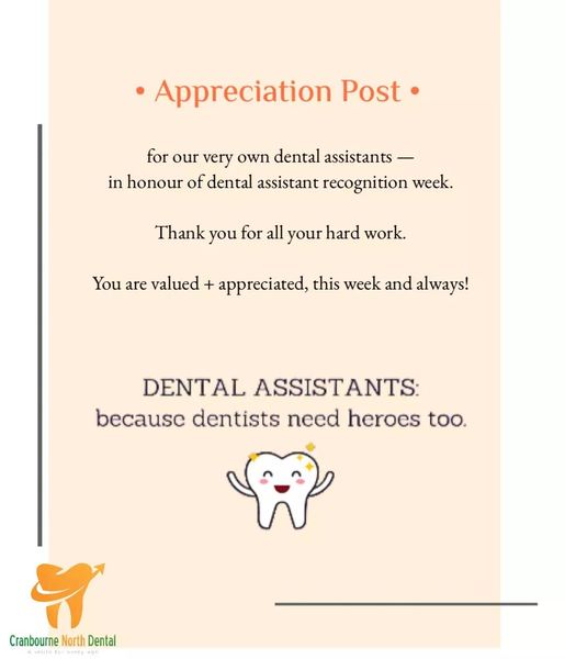 Appreciation Post Dental Assistant