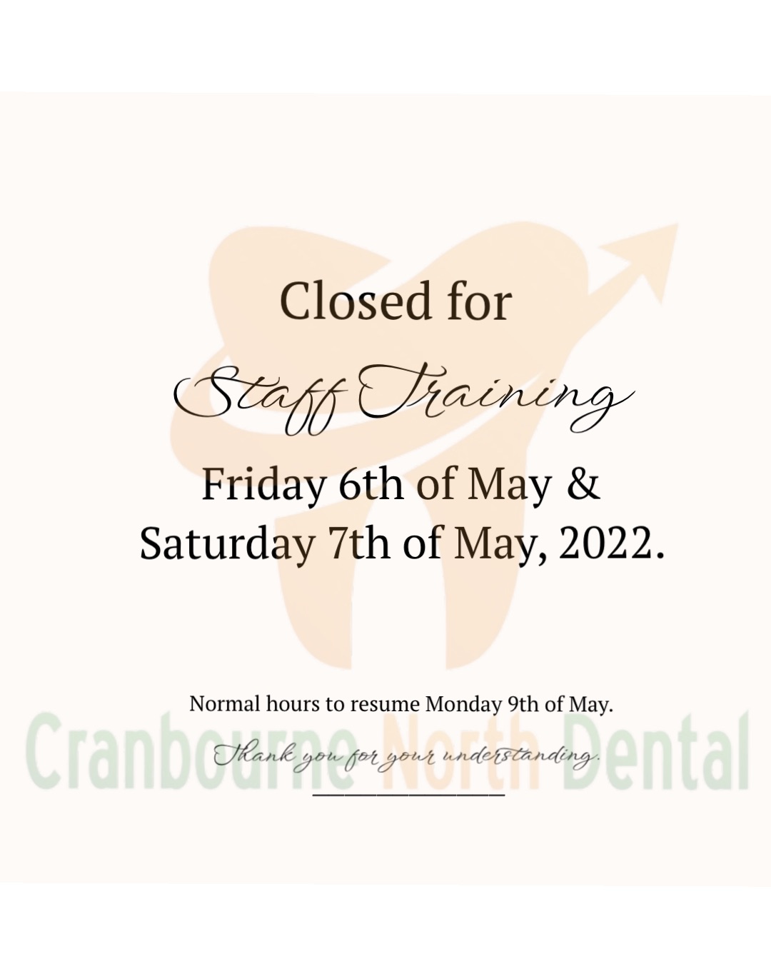 Closed – Staff Training