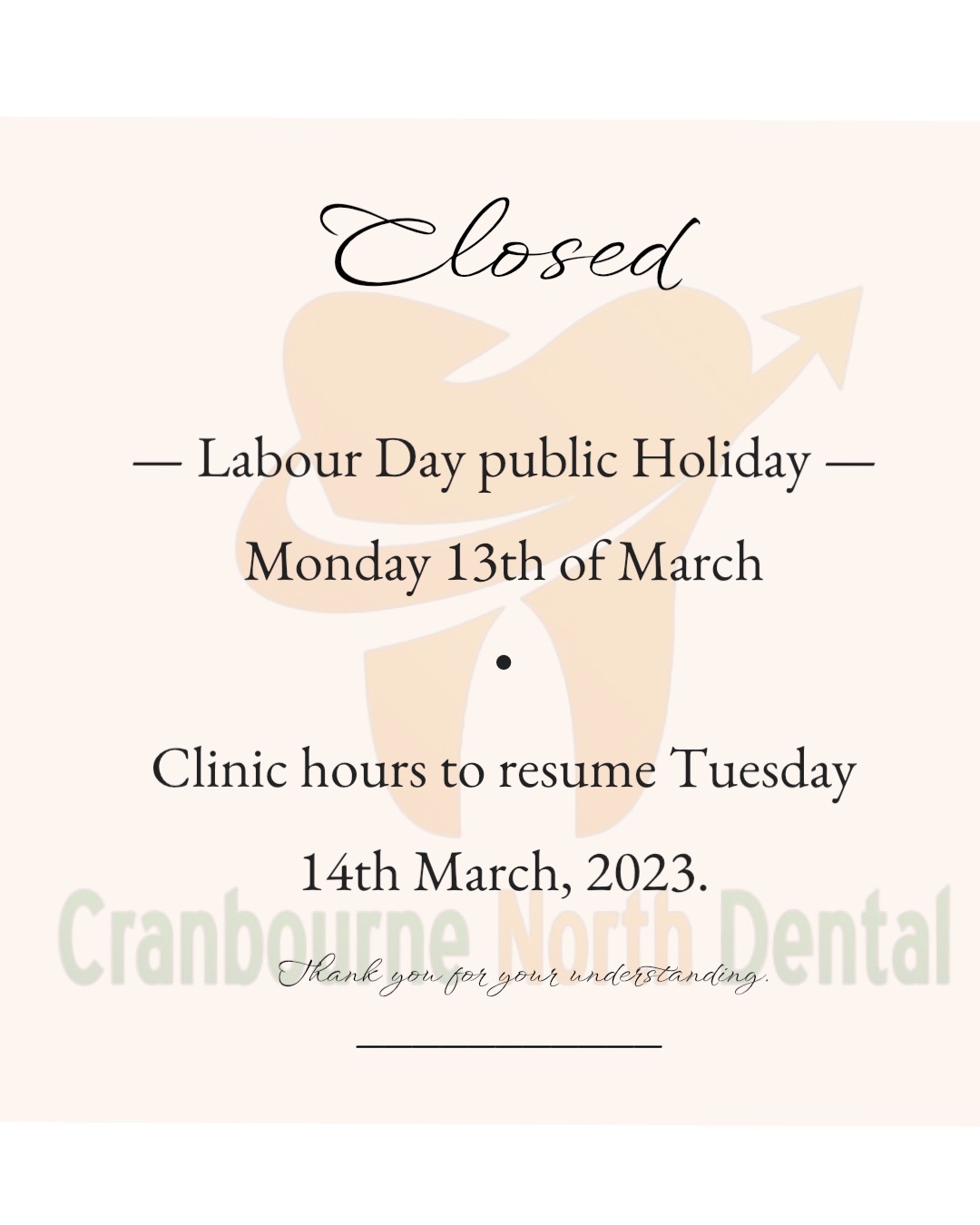 Closed – Labour Day
