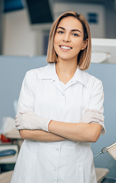 Charming Beautiful Woman Dentist At Work Place 1241450343 6456x4304