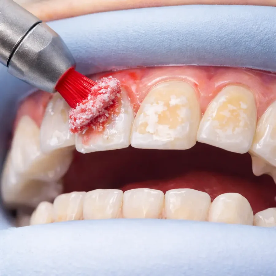 Enamel Microabrasion With Red Paste