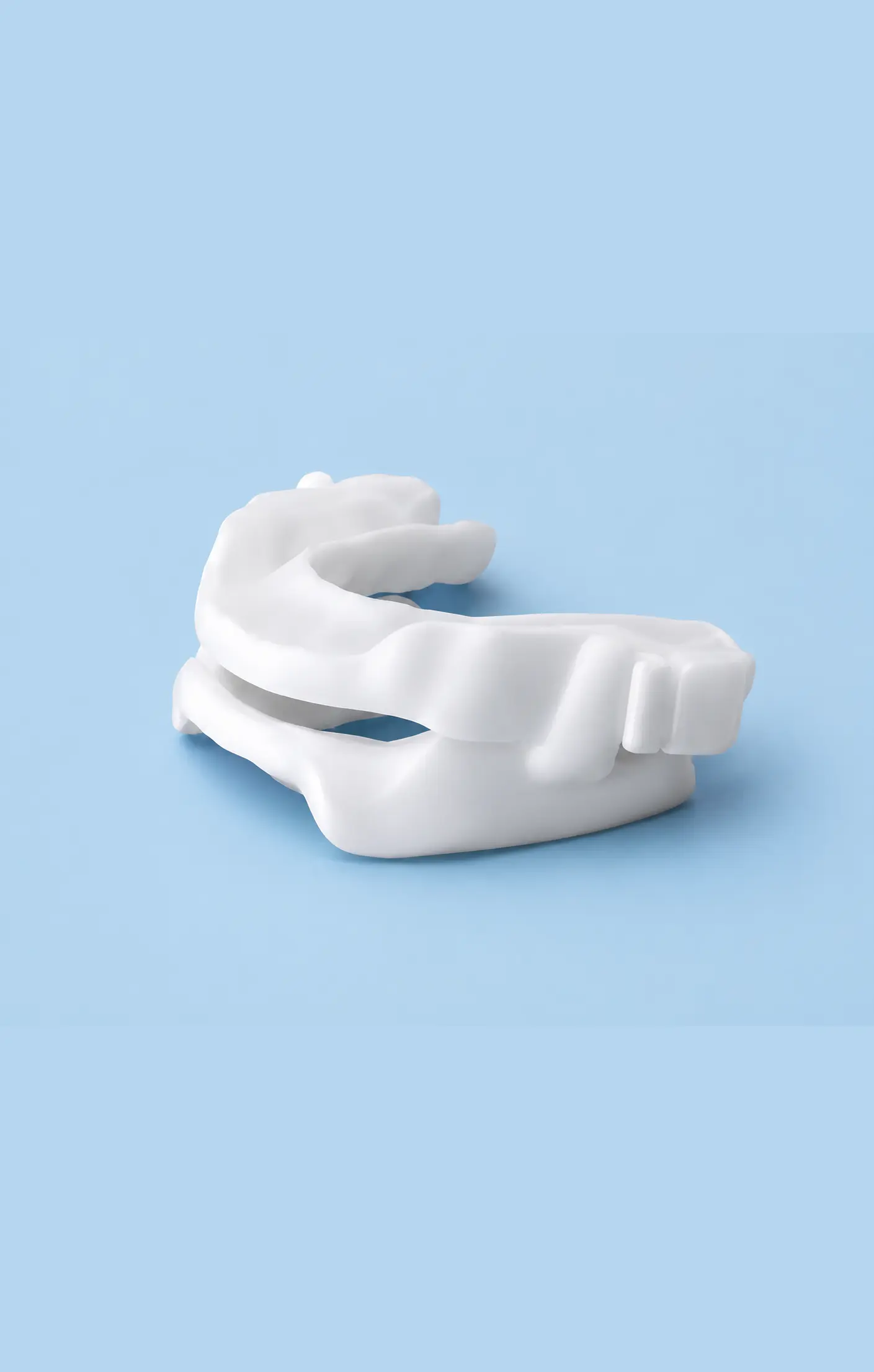 Mandibular Advancement Splint Blue Background